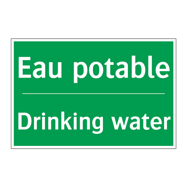 Eau potable - Drinking water