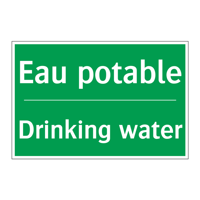Eau potable - Drinking water