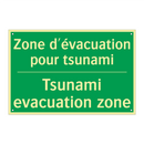 Zone d'évacuation pour tsunami - Tsunami evacuation zone