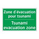 Zone d'évacuation pour tsunami - Tsunami evacuation zone