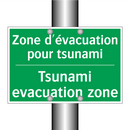 Zone d'évacuation pour tsunami - Tsunami evacuation zone