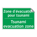 Zone d'évacuation pour tsunami - Tsunami evacuation zone