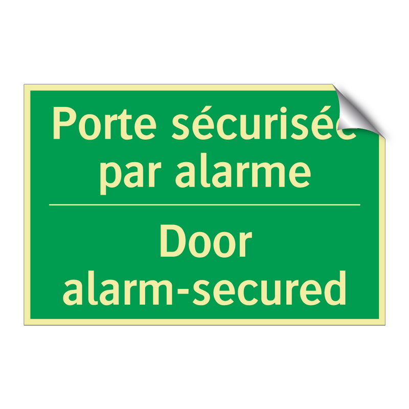 Porte sécurisée par alarme - Door alarm-secured