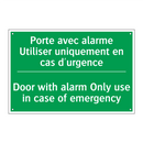 Porte avec alarme Utiliser uniquement /.../ - Door with alarm Only use in case /.../