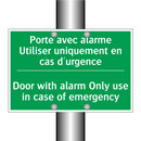 Porte avec alarme Utiliser uniquement /.../ - Door with alarm Only use in case /.../