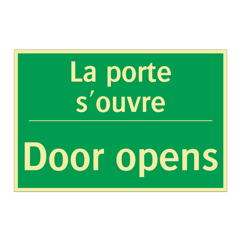La porte s'ouvre - Door opens