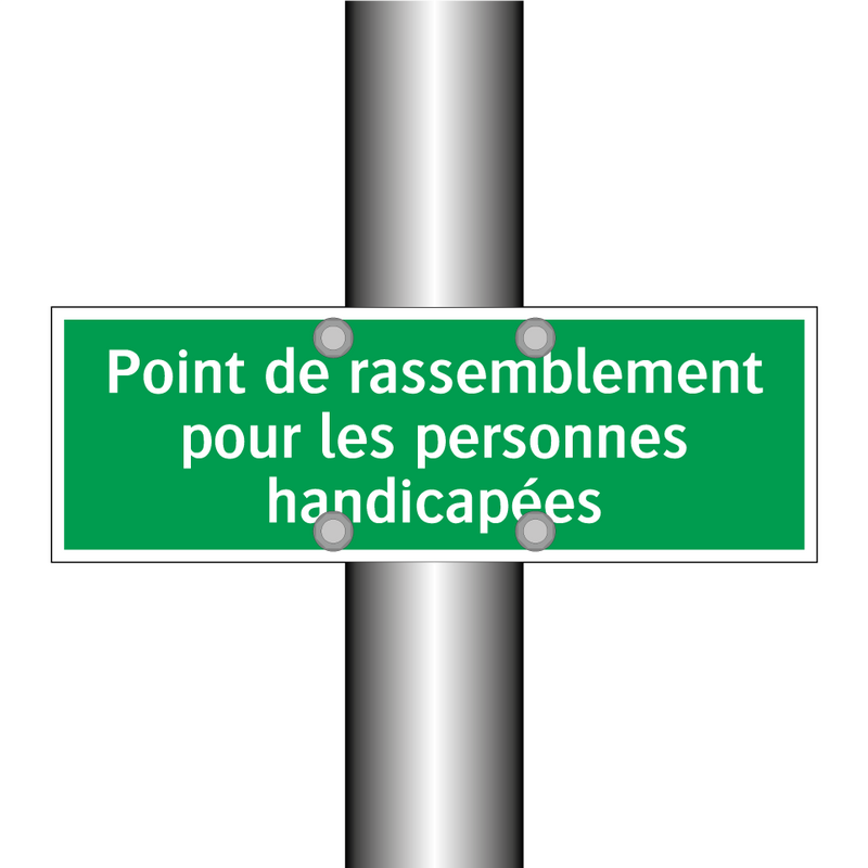 Point de rassemblement pour les personnes handicapées