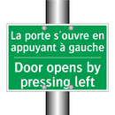 La porte s'ouvre en appuyant à /.../ - Door opens by pressing left