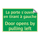 La porte s'ouvre en tirant à gauche /.../ - Door opens by pulling left