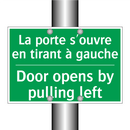 La porte s'ouvre en tirant à gauche /.../ - Door opens by pulling left