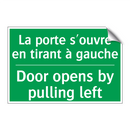 La porte s'ouvre en tirant à gauche /.../ - Door opens by pulling left