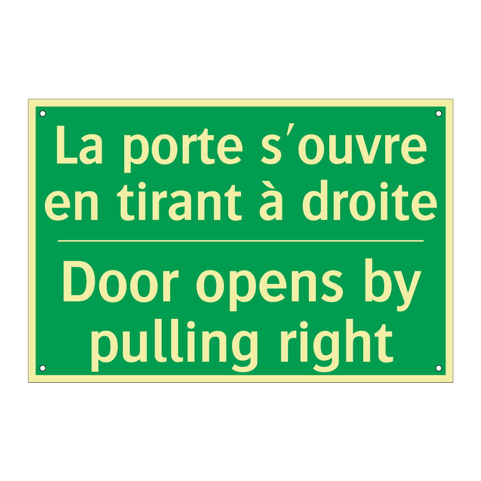 La porte s'ouvre en tirant à droite /.../ - Door opens by pulling right