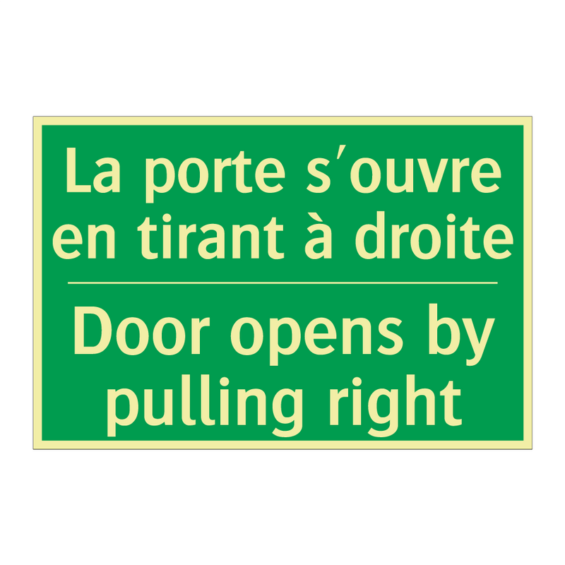 La porte s'ouvre en tirant à droite /.../ - Door opens by pulling right