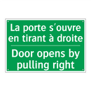 La porte s'ouvre en tirant à droite /.../ - Door opens by pulling right