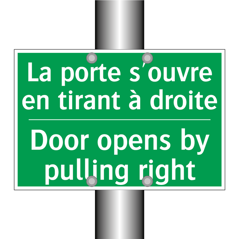 La porte s'ouvre en tirant à droite /.../ - Door opens by pulling right