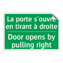 La porte s'ouvre en tirant à droite /.../ - Door opens by pulling right