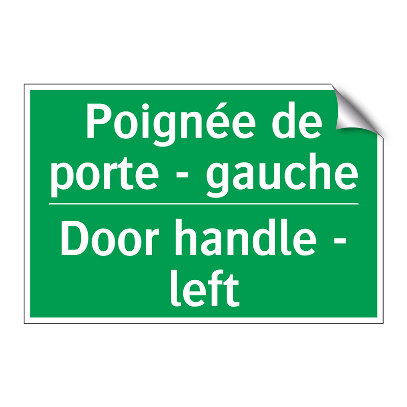 Poignée de porte - gauche - Door handle - left