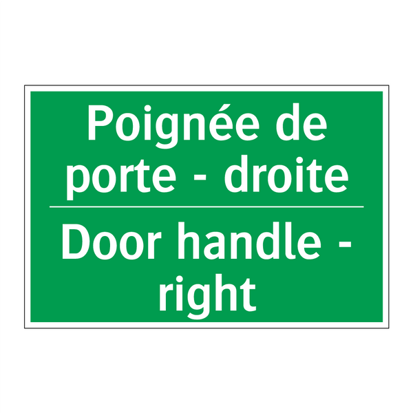 Poignée de porte - droite - Door handle - right