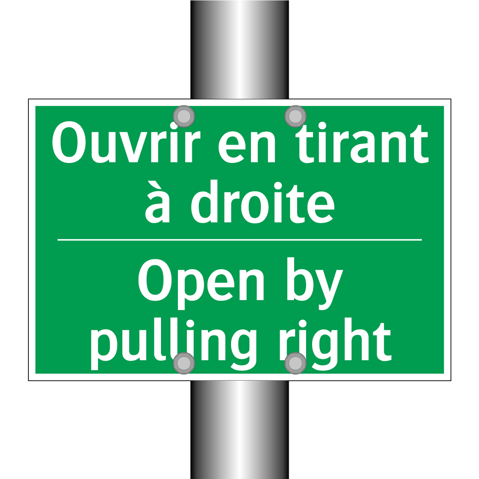 Ouvrir en tirant à droite - Open by pulling right