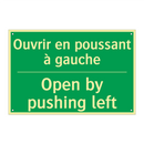 Ouvrir en poussant à gauche - Open by pushing left