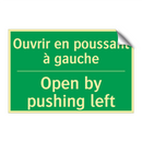Ouvrir en poussant à gauche - Open by pushing left