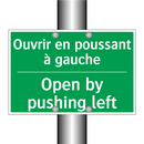Ouvrir en poussant à gauche - Open by pushing left