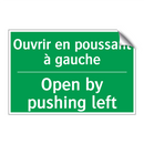 Ouvrir en poussant à gauche - Open by pushing left