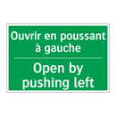 Ouvrir en poussant à gauche - Open by pushing left