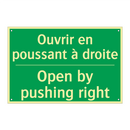 Ouvrir en poussant à droite - Open by pushing right