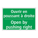 Ouvrir en poussant à droite - Open by pushing right