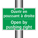 Ouvrir en poussant à droite - Open by pushing right