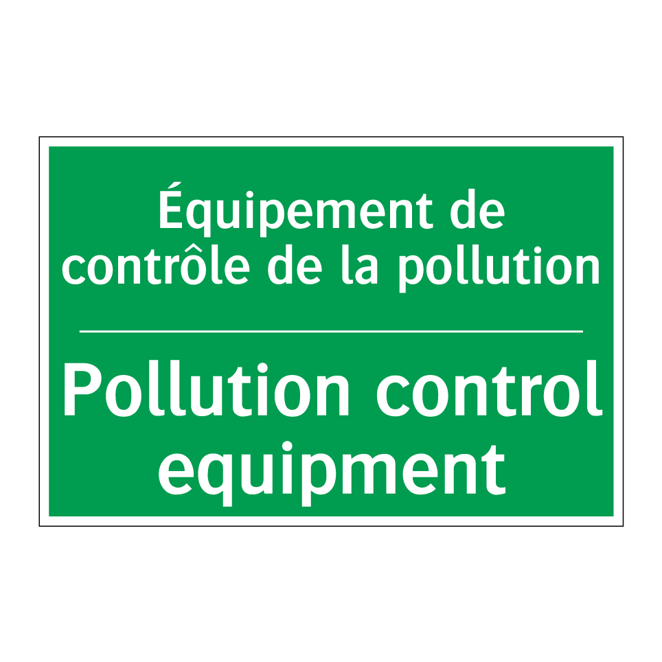 Équipement de contrôle de la pollution /.../ - Pollution control equipment