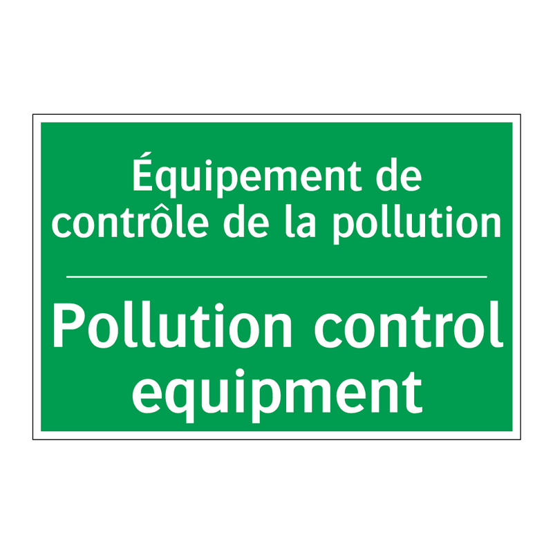 Équipement de contrôle de la pollution /.../ - Pollution control equipment