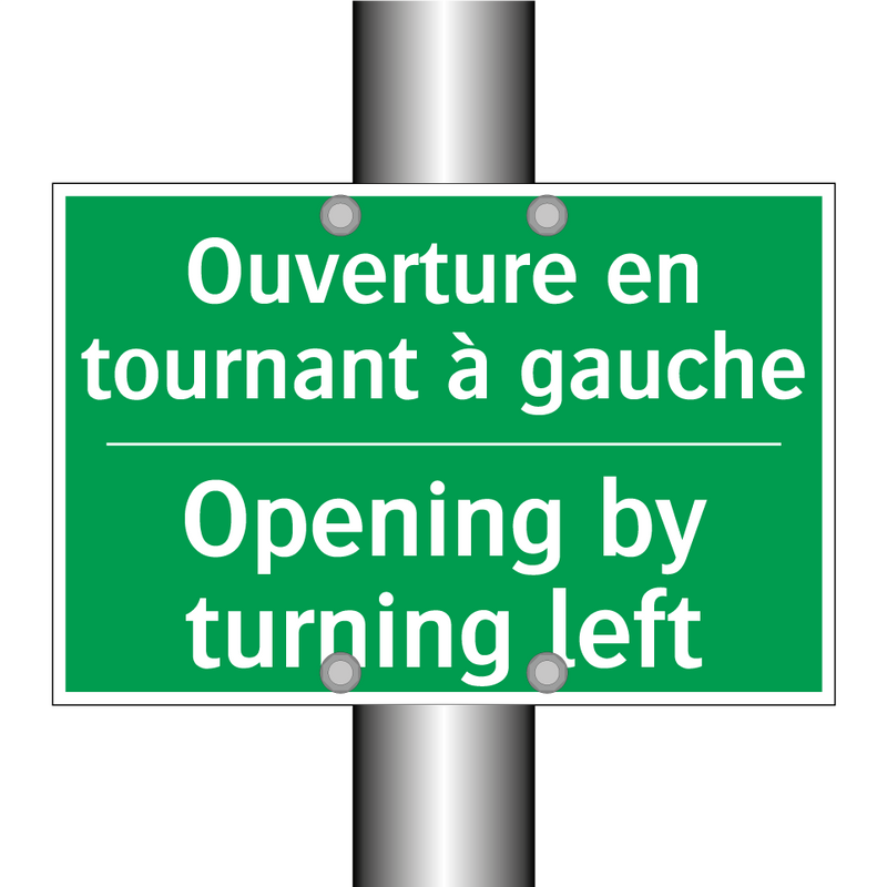 Ouverture en tournant à gauche - Opening by turning left