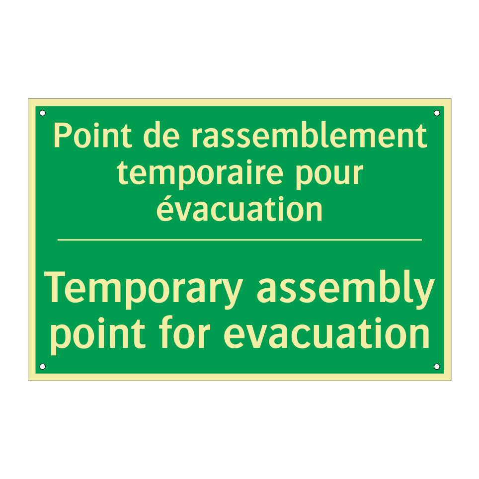 Point de rassemblement temporaire /.../ - Temporary assembly point for evacuation /.../