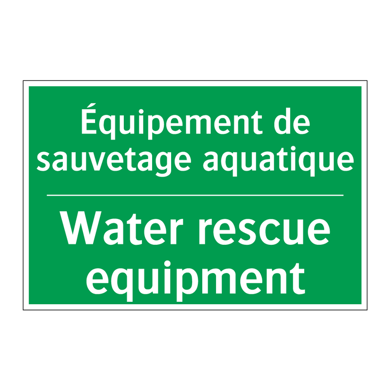 Équipement de sauvetage aquatique /.../ - Water rescue equipment