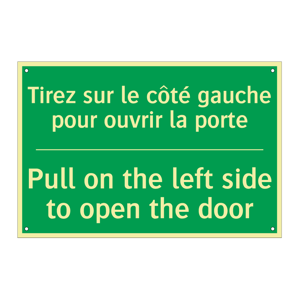Tirez sur le côté gauche pour /.../ - Pull on the left side to open /.../