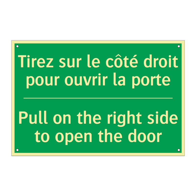 Tirez sur le côté droit pour ouvrir /.../ - Pull on the right side to open /.../