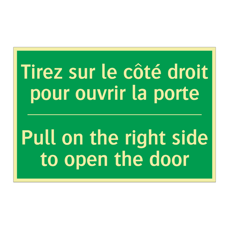 Tirez sur le côté droit pour ouvrir /.../ - Pull on the right side to open /.../