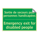 Sortie de secours pour personnes /.../ - Emergency exit for disabled people /.../