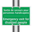 Sortie de secours pour personnes /.../ - Emergency exit for disabled people /.../