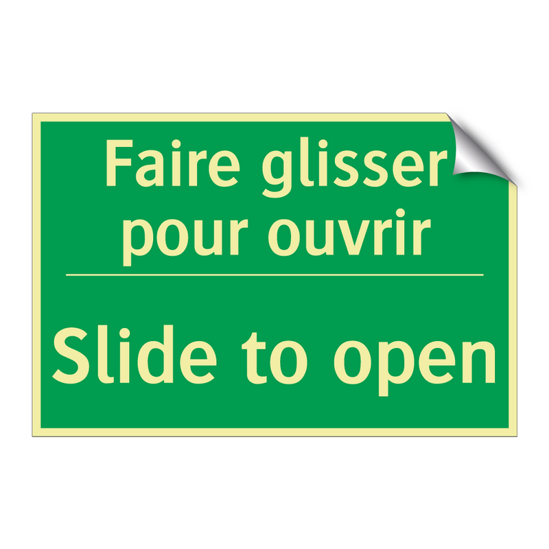 Faire glisser pour ouvrir - Slide to open
