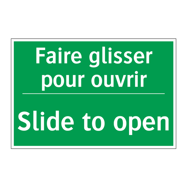 Faire glisser pour ouvrir - Slide to open