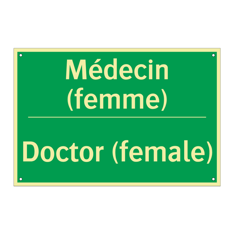 Médecin (femme) - Doctor (female)