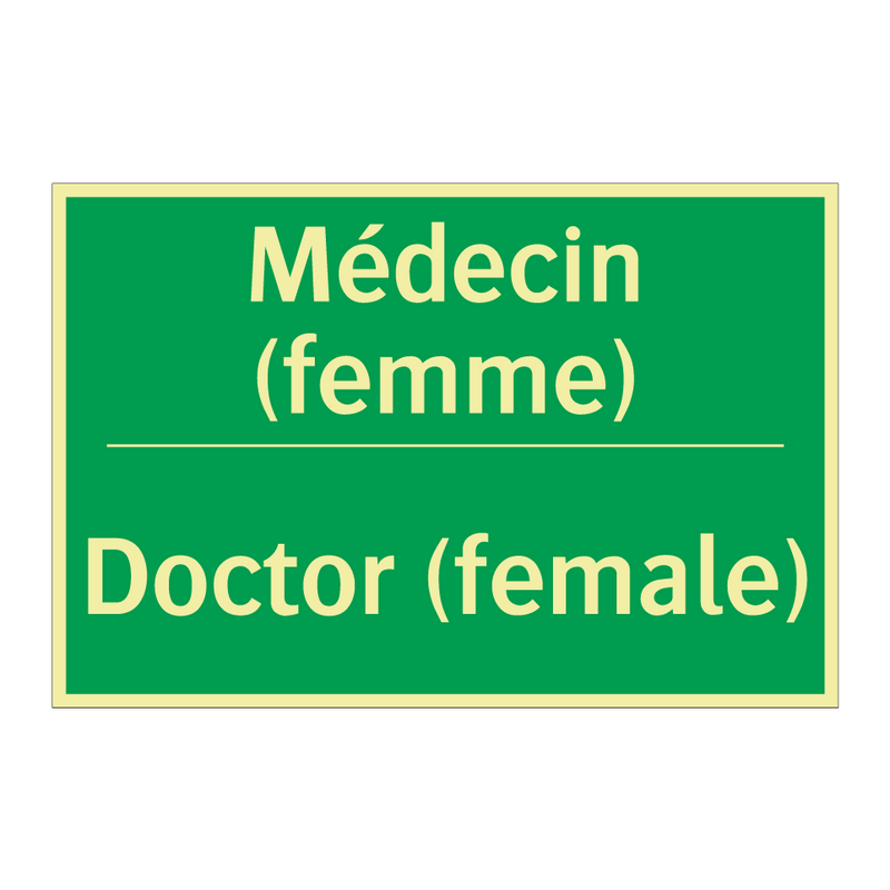 Médecin (femme) - Doctor (female)