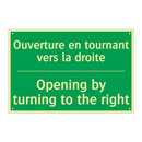 Ouverture en tournant vers la /.../ - Opening by turning to the right /.../