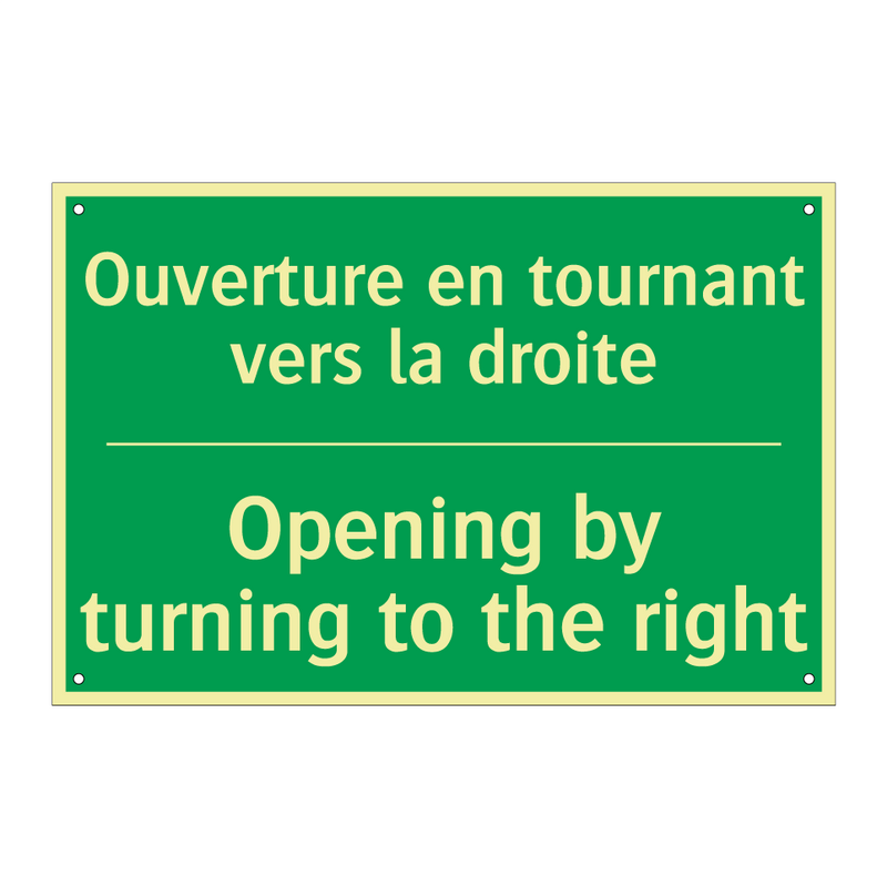 Ouverture en tournant vers la /.../ - Opening by turning to the right /.../