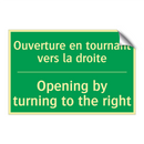 Ouverture en tournant vers la /.../ - Opening by turning to the right /.../