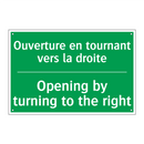 Ouverture en tournant vers la /.../ - Opening by turning to the right /.../