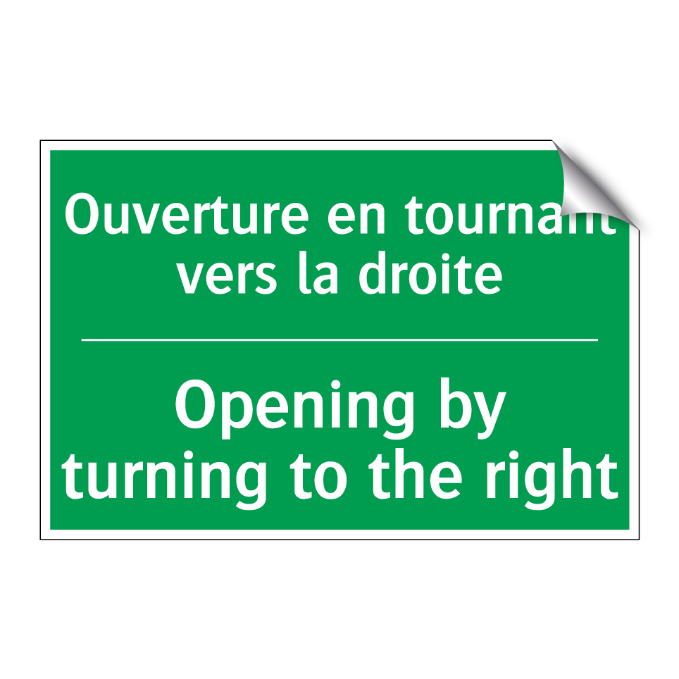 Ouverture en tournant vers la /.../ - Opening by turning to the right /.../